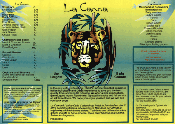 La Canna Menu (Outside)